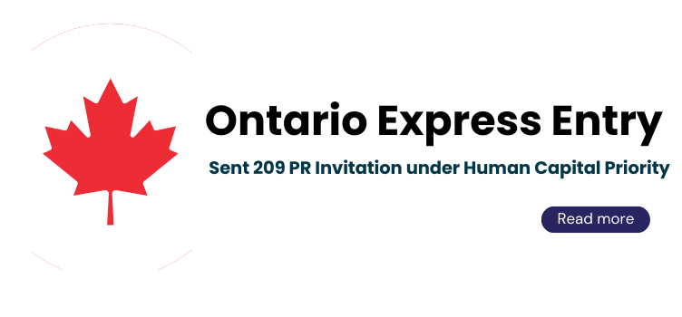 Ontario Express Entry Draw Sent 209 Canada PR Invitation
